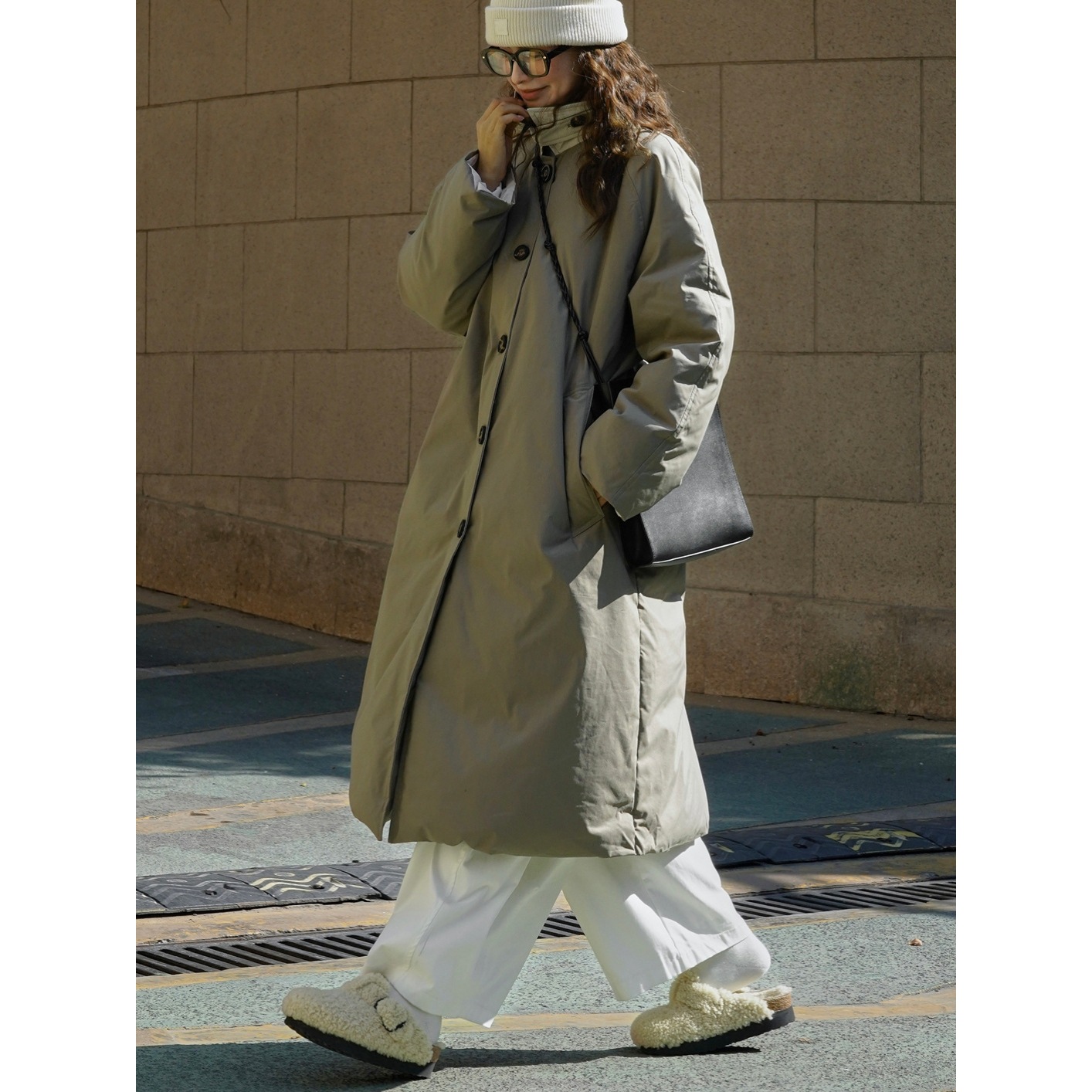 女士冬季立領廓形羽絨服