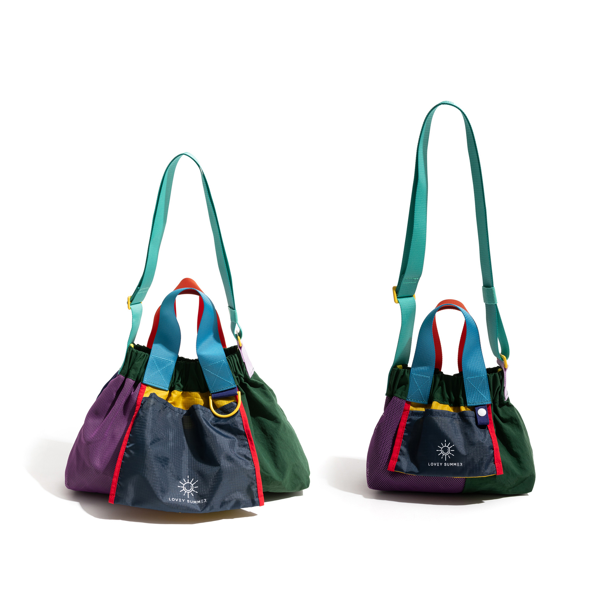 可摺疊多巴胺拼色餃子包