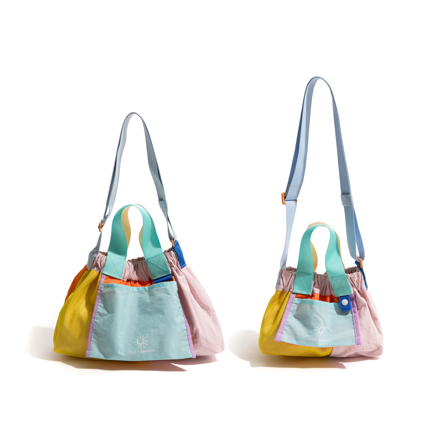 可摺疊多巴胺拼色餃子包