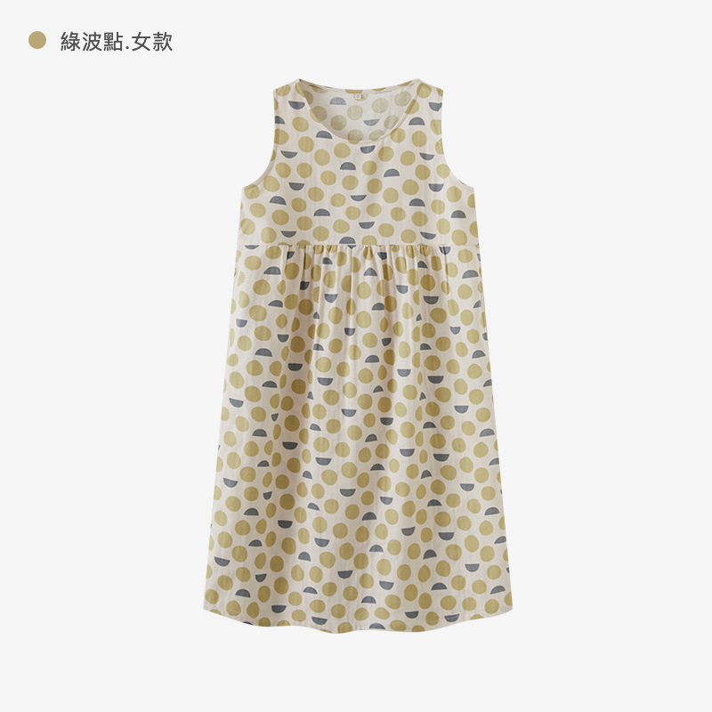 女士派對狗純棉無袖背心睡裙