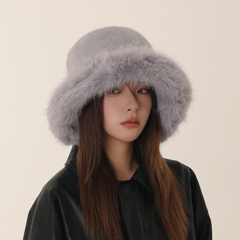 秋冬仿貂毛漁夫帽盆帽