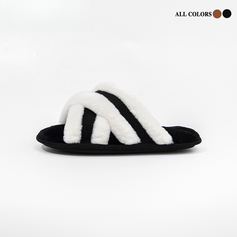 冬季加絨軟底毛毛拖鞋