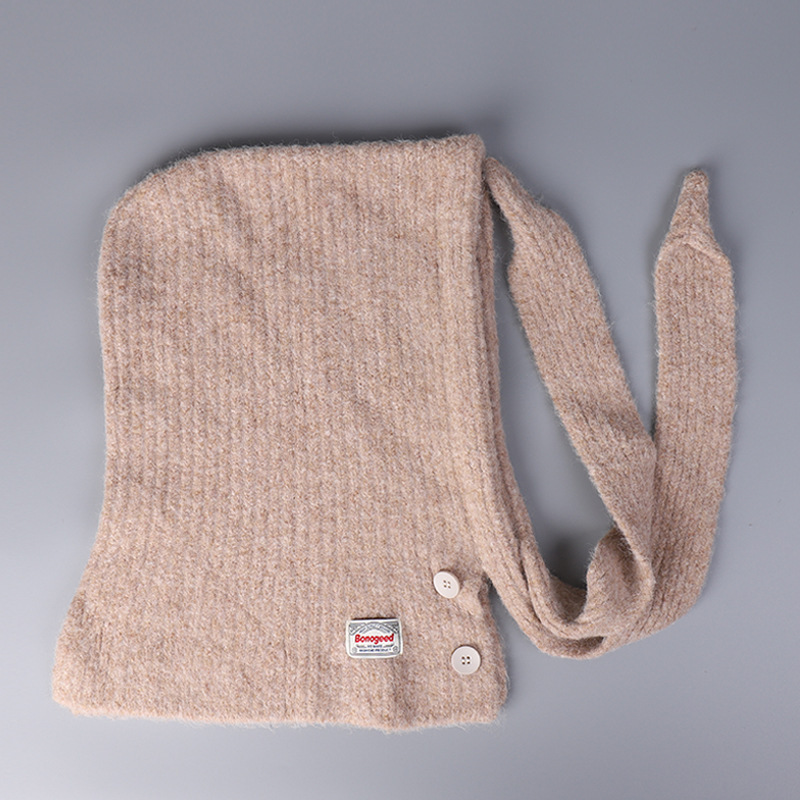 巴拉克拉法圍巾一體毛線帽