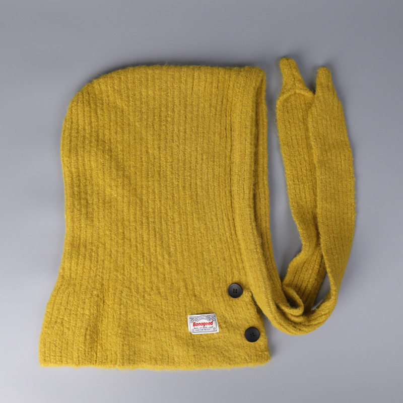 巴拉克拉法圍巾一體毛線帽