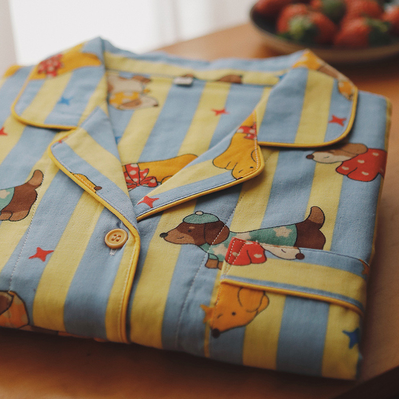 女款夏季純棉卡通短袖家居服