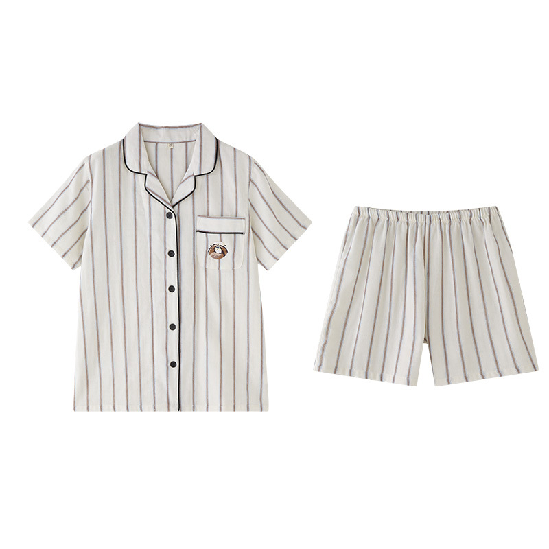 情侶款-夏季短袖短褲純棉家居服