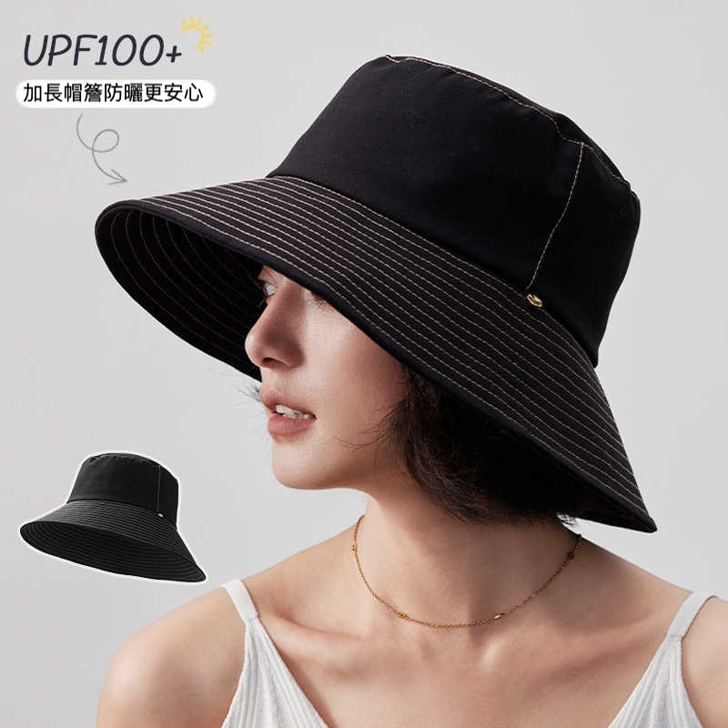 棉麻大檐防曬太陽帽