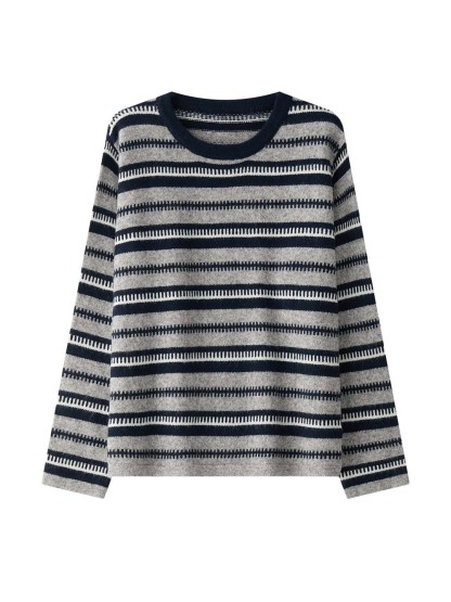 女士秋冬復古齒輪毛衣