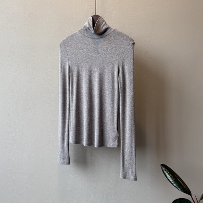 女士秋季韓系天絲羊毛長袖打底T恤