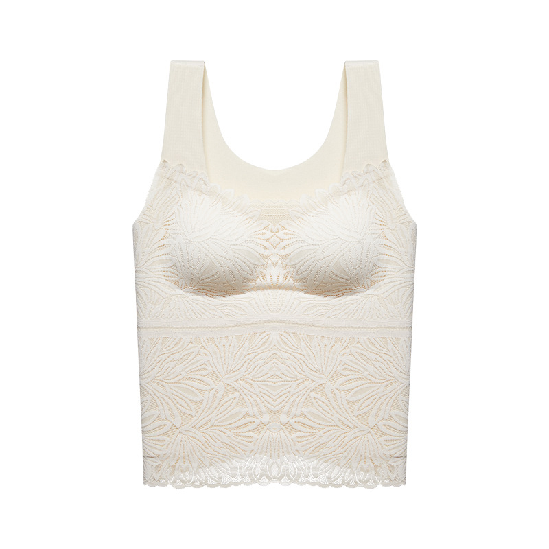 秋冬蕾絲德絨保暖寬肩帶內衣無痕美背
