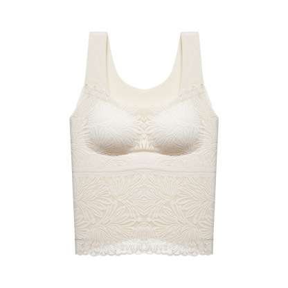 秋冬蕾絲德絨保暖寬肩帶內衣無痕美背