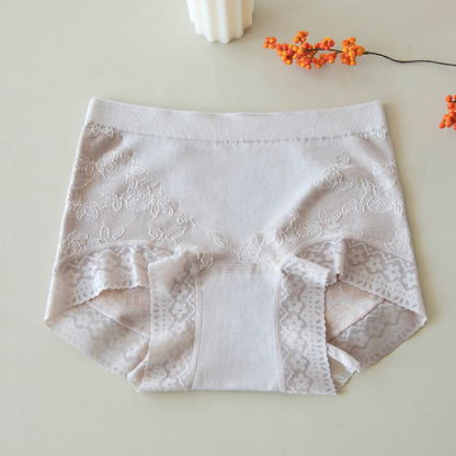 女士收腹塑形浮雕花卉無痕內褲