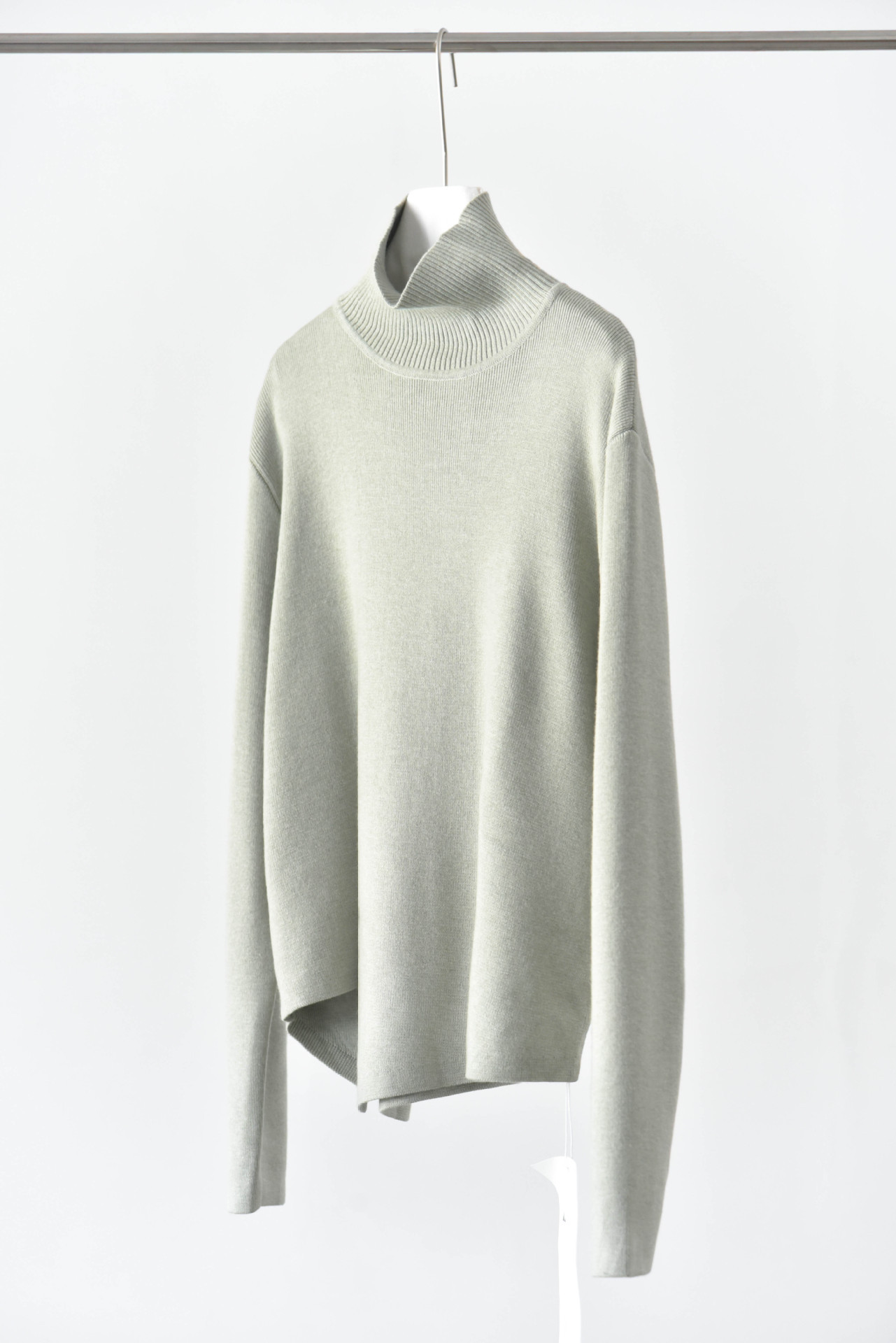 女士冬季開叉不規則高領毛衣