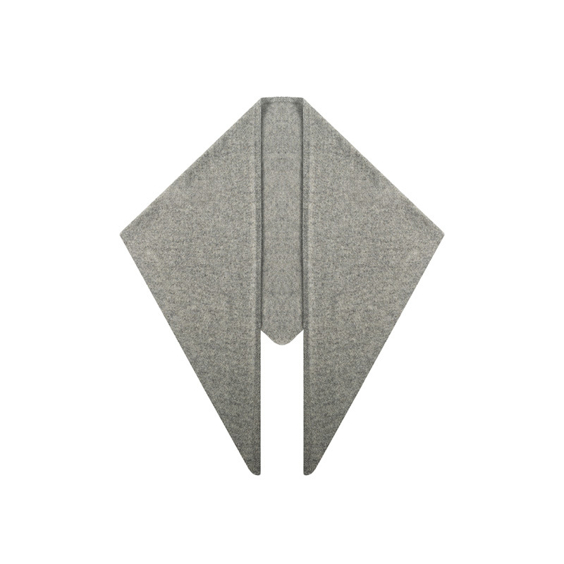 秋冬100%羊毛針織三角圍巾