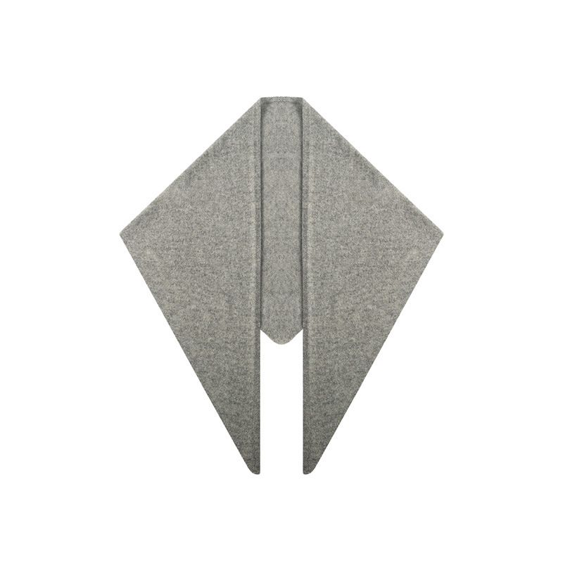 秋冬100%羊毛針織三角圍巾