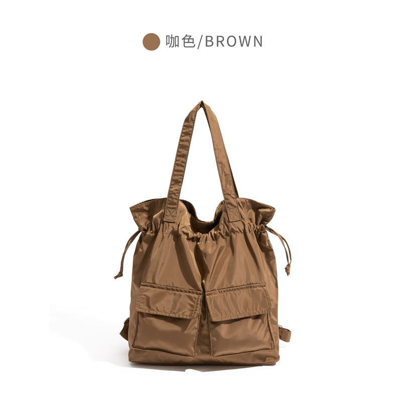 日系工裝尼龍帆布可手提雙肩包