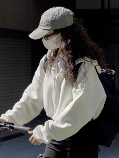 女士春季韓版短款連帽衛