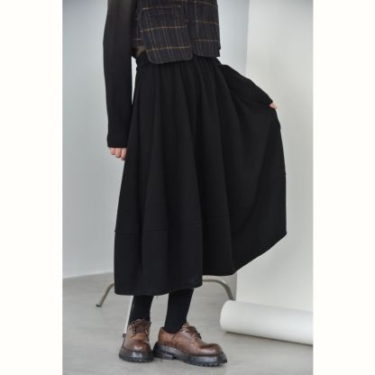 女士秋冬針織微彈花苞半身裙