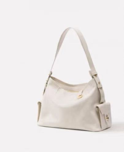 大容量簡約斜挎電腦包hobo包