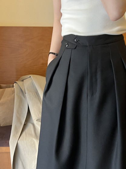 女士春秋壓褶半身裙 