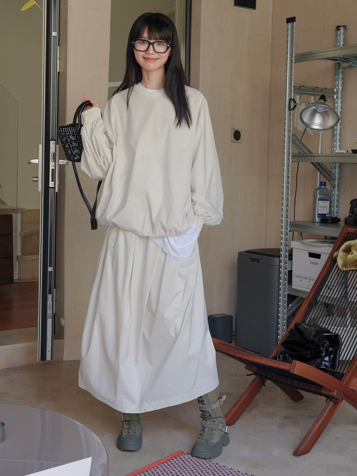 女士春秋運動風廓形衛衣