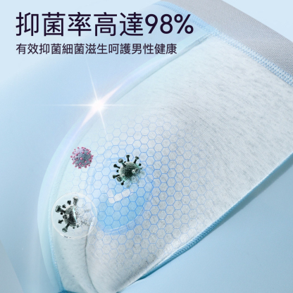 男士冰感中腰平角內褲