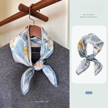 100%桑蠶絲夏荷真絲小方巾