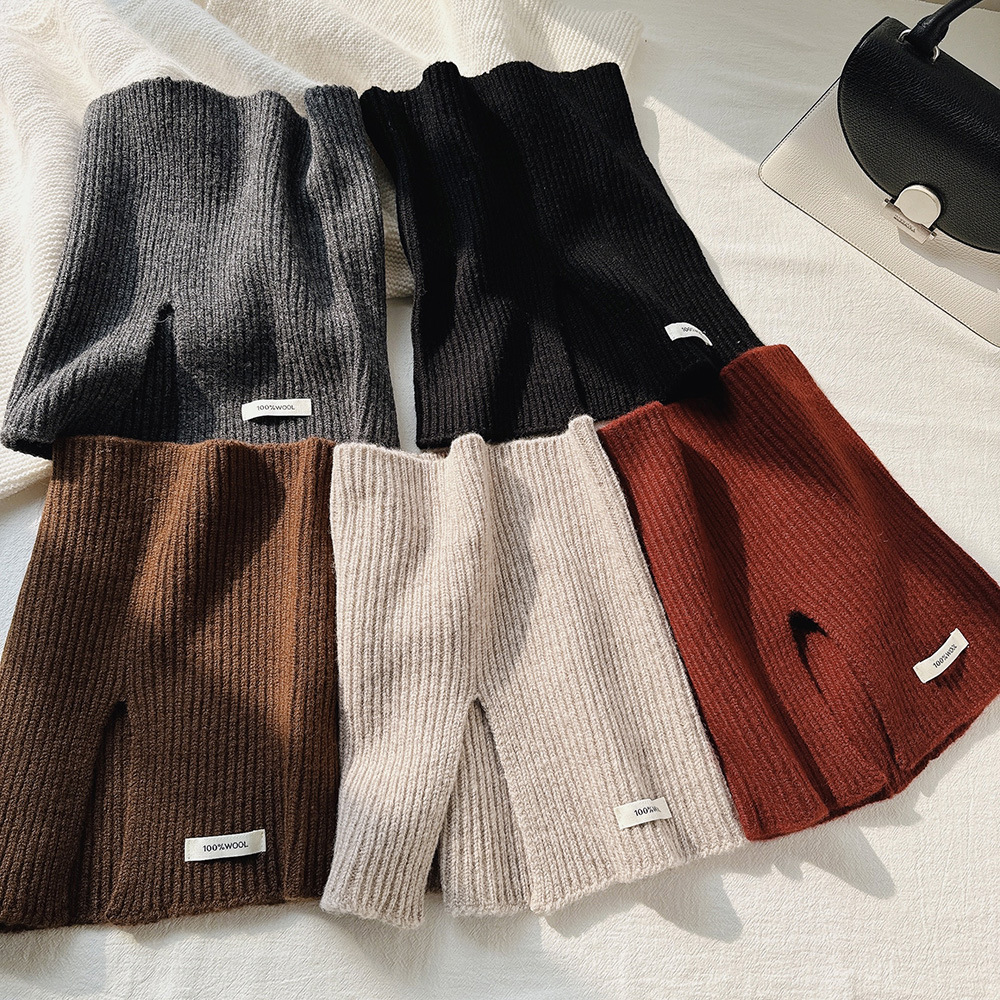 秋冬100%純羊毛帽子圍巾2件套