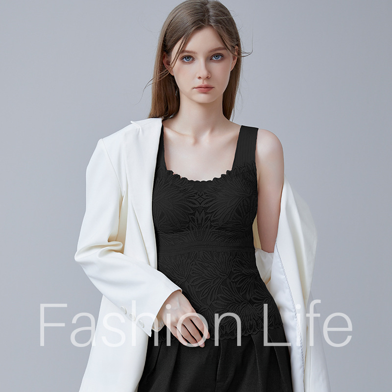 秋冬蕾絲德絨保暖寬肩帶內衣無痕美背