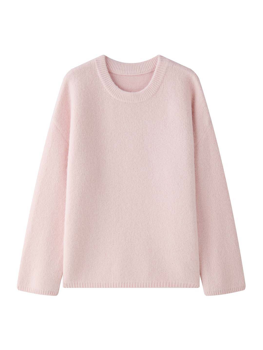 女士冬季純色羊毛針織毛衣