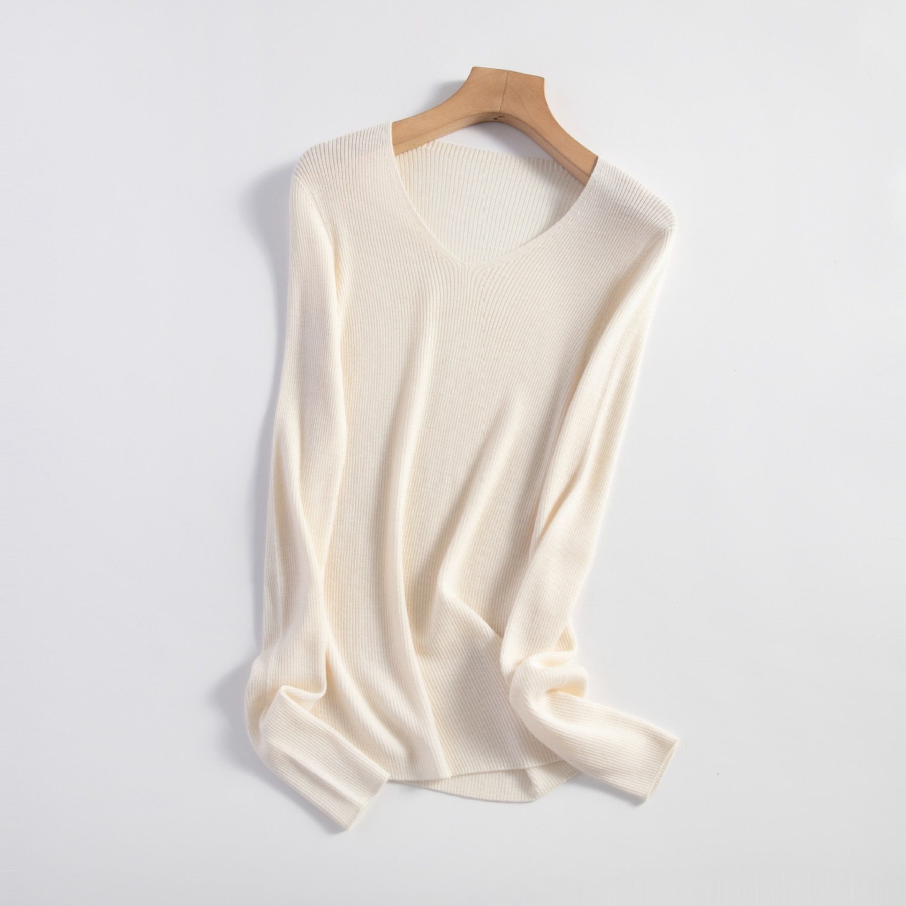 女士早秋無縫半高領100精仿羊毛打底衫