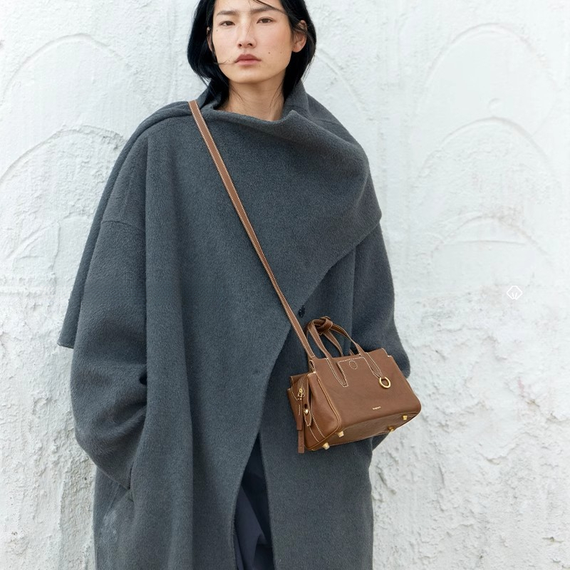 植鞣手提斜挎波士頓手提包