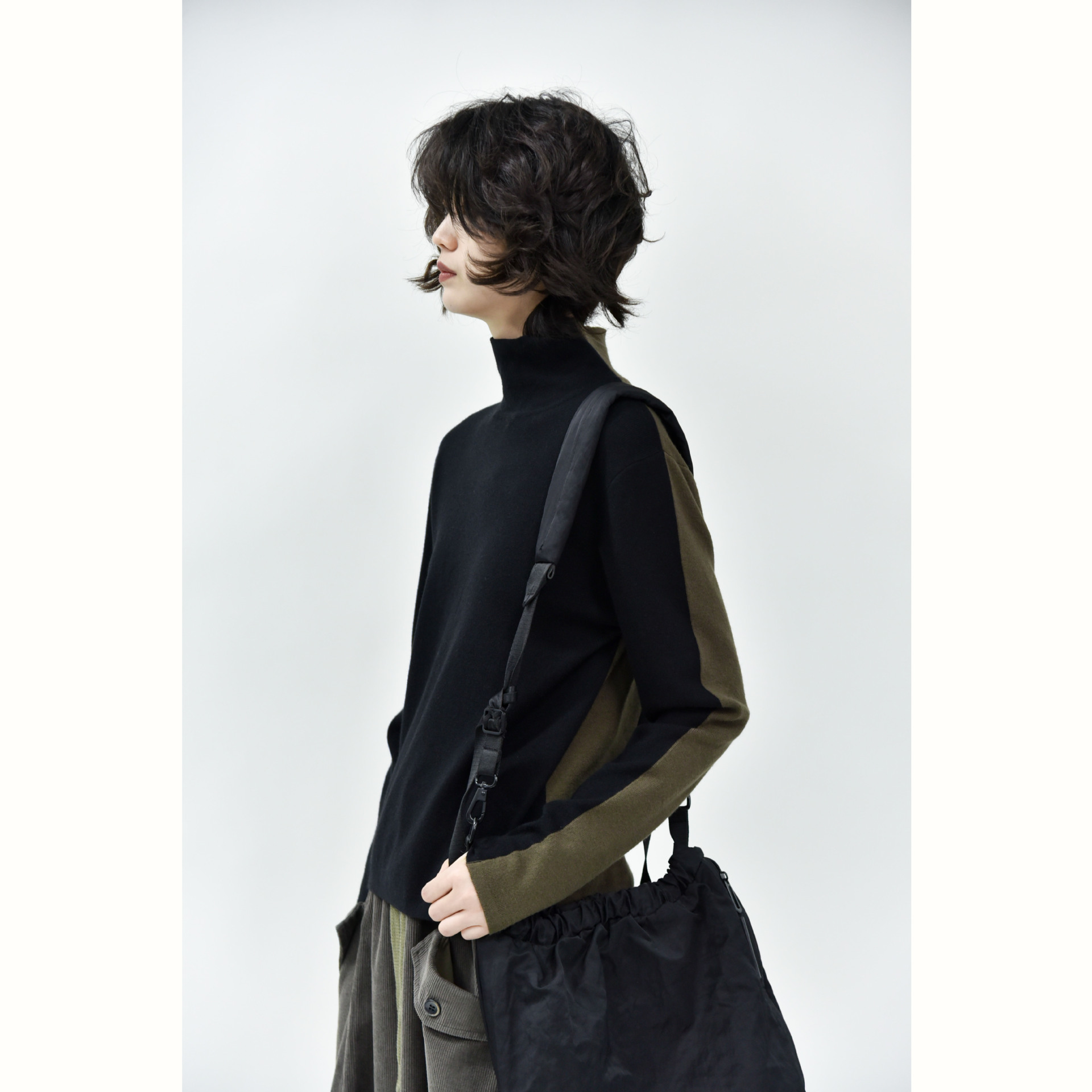 女士秋冬拼色軟糯高領打底