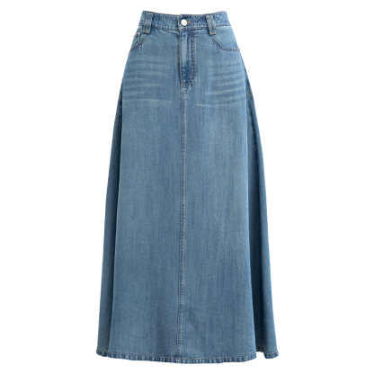 女老錢風牛仔馬甲半裙套裝