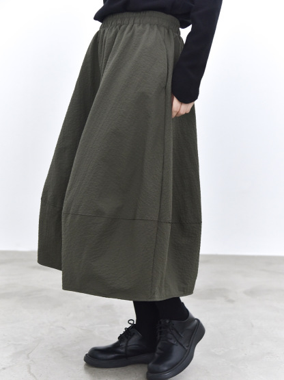 女士冬季立體感廓形夾棉花苞半身裙