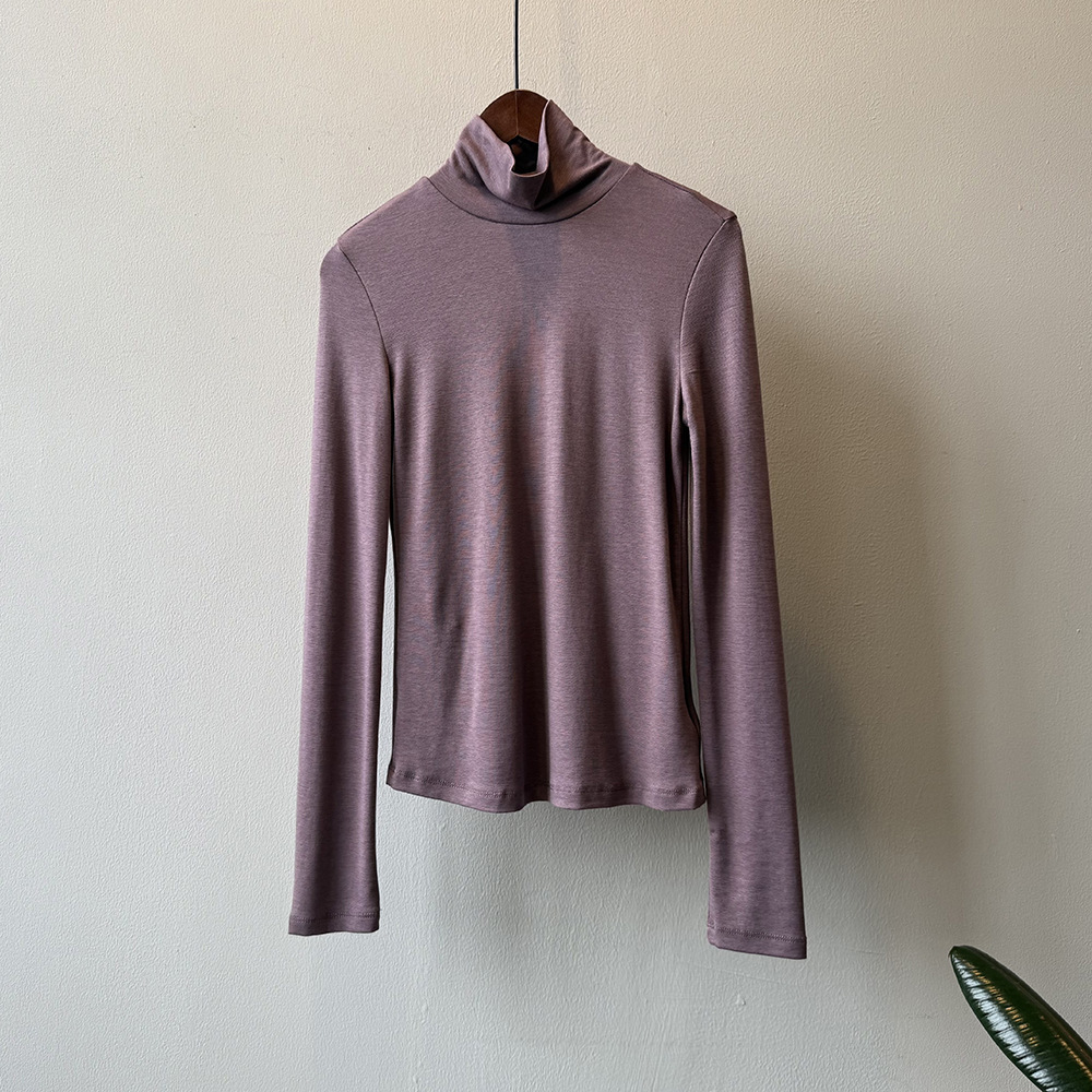 女士秋季韓系天絲羊毛長袖打底T恤