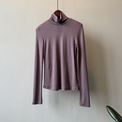 女士秋季韓系天絲羊毛長袖打底T恤