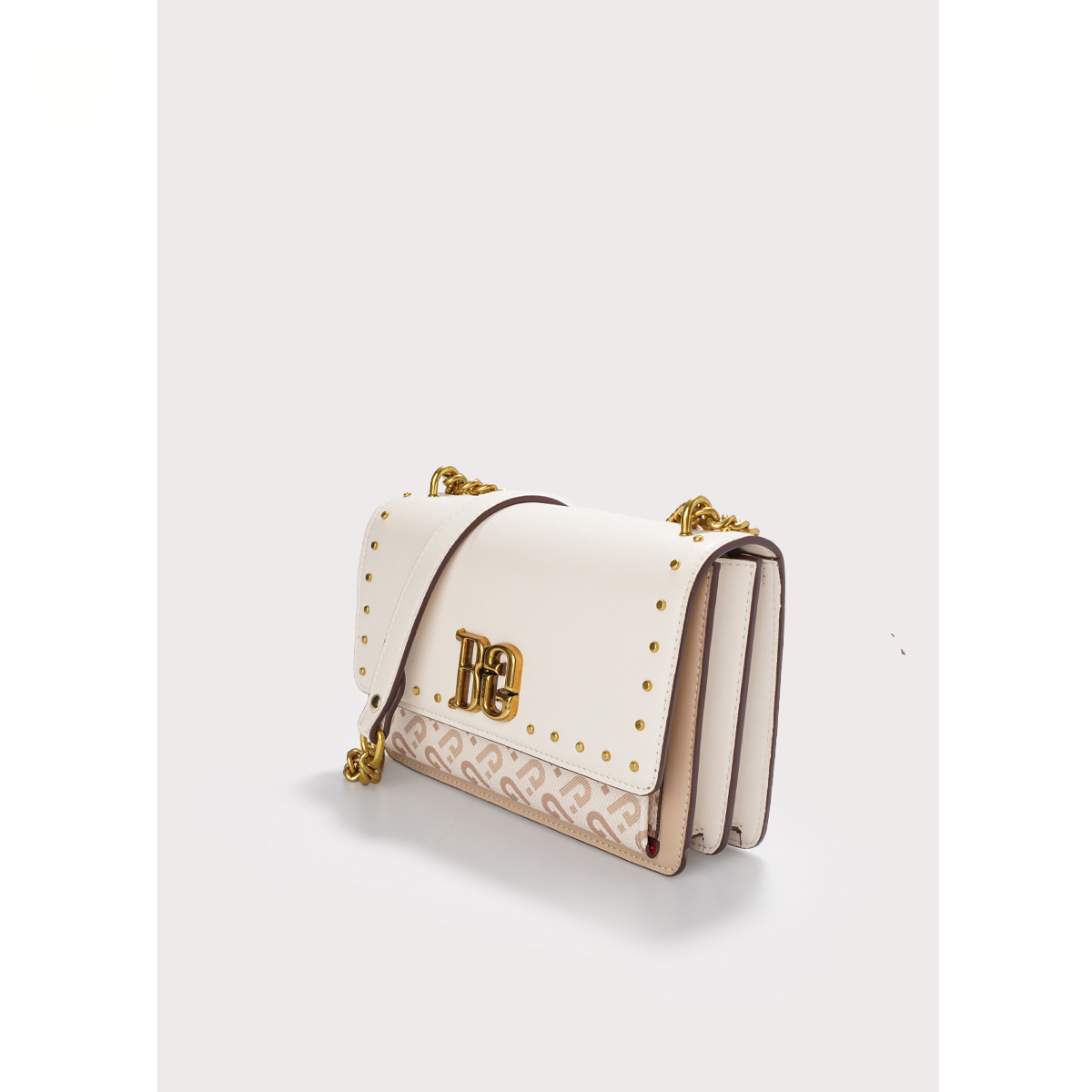 铆钉装饰链条斜挎小方包