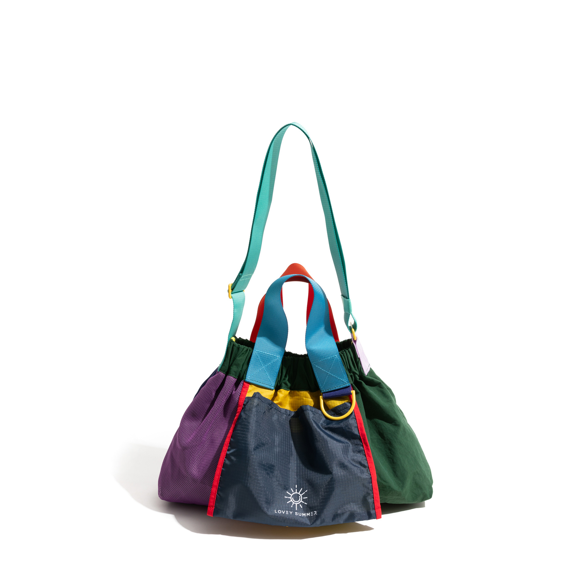 可摺疊多巴胺拼色餃子包