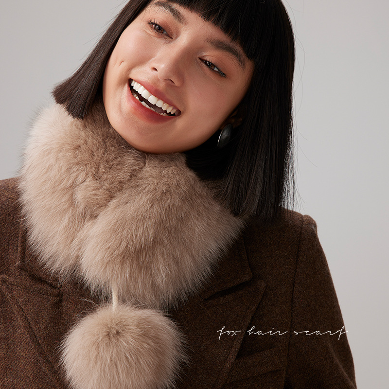 雙面皮草磁吸毛領圍脖