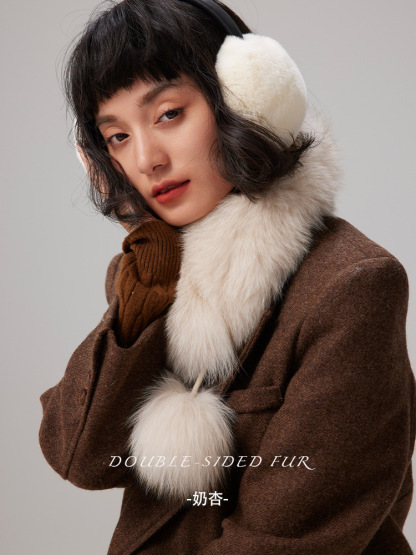 雙面皮草磁吸毛領圍脖