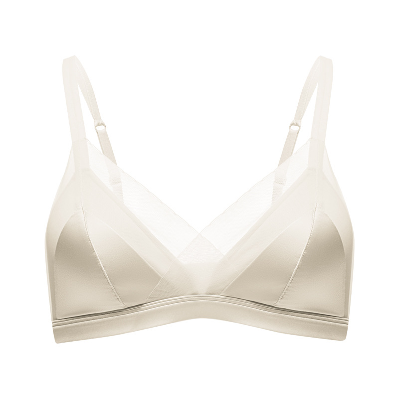 緞面法式三角杯蕾絲內衣