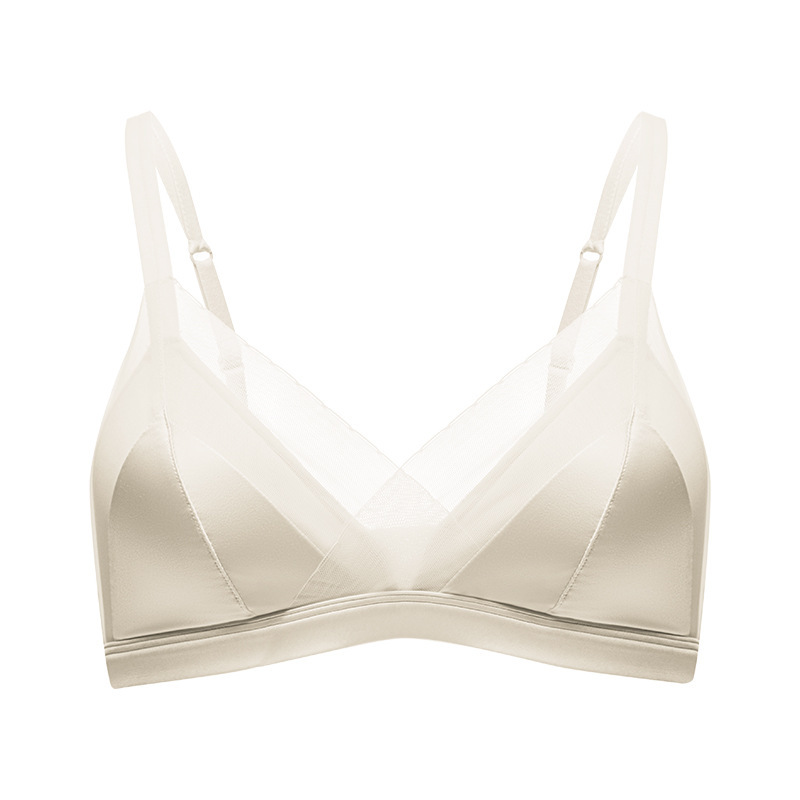 緞面法式三角杯蕾絲內衣