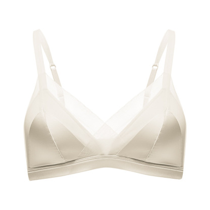 緞面法式三角杯蕾絲內衣