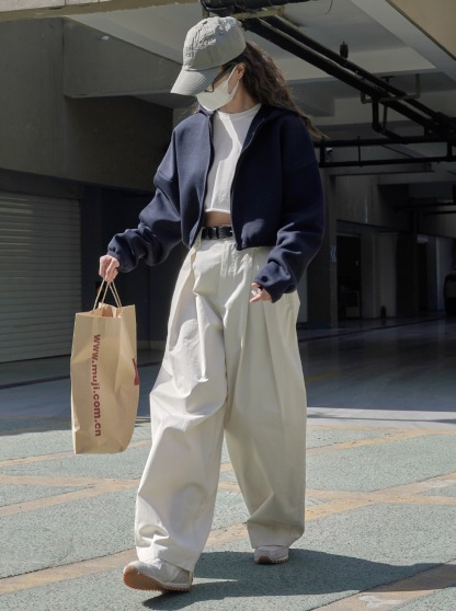 女士春季韓版短款連帽衛