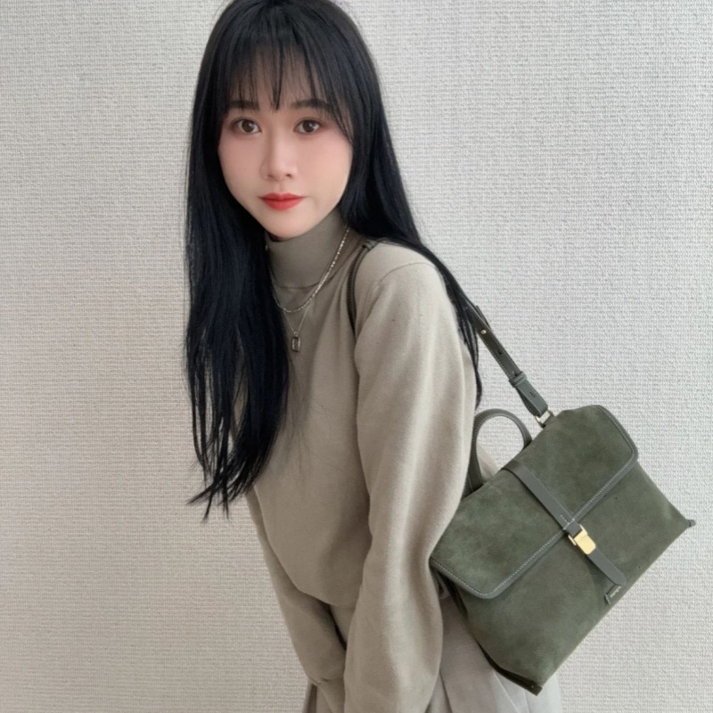 復古美拉德麂皮絨单肩斜挎包