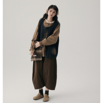 女士秋冬高腰九分哈倫褲