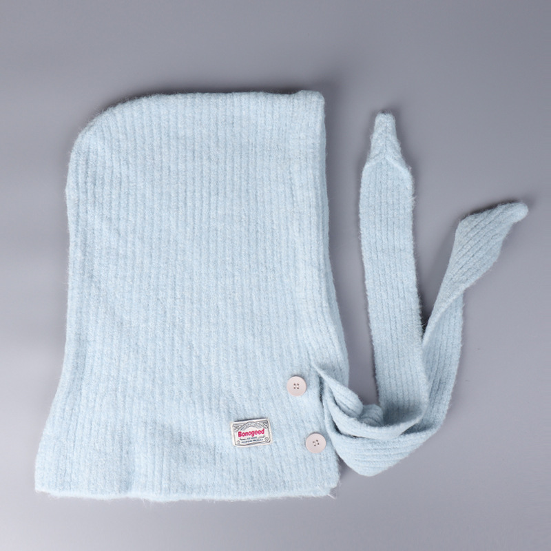 巴拉克拉法圍巾一體毛線帽