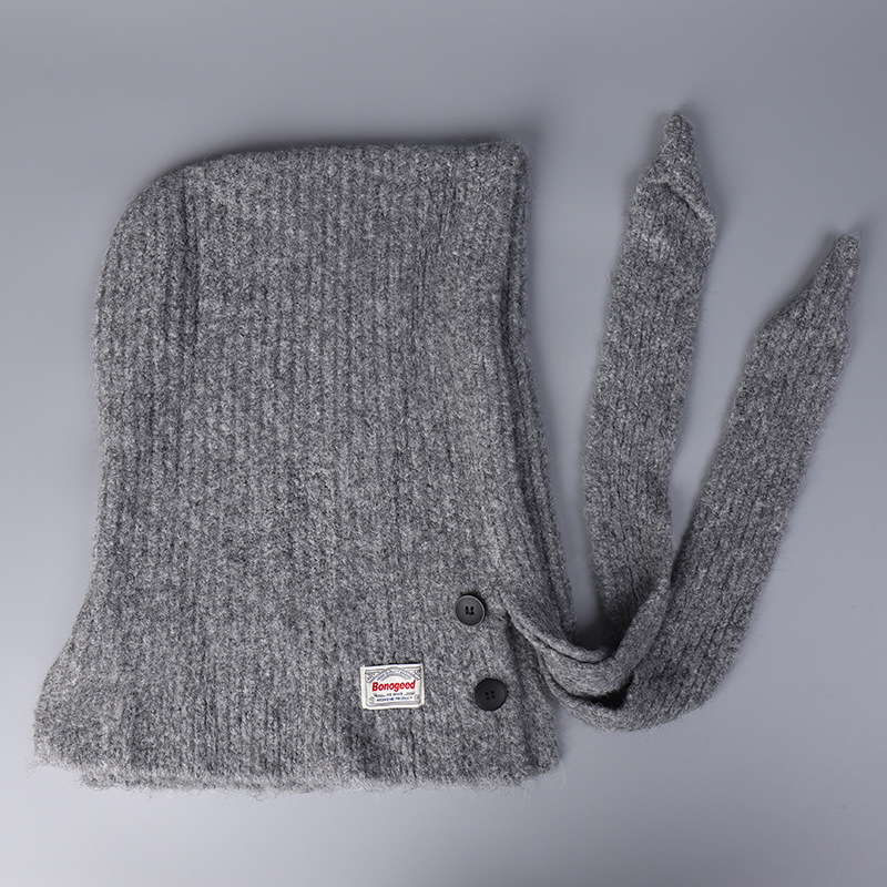 巴拉克拉法圍巾一體毛線帽