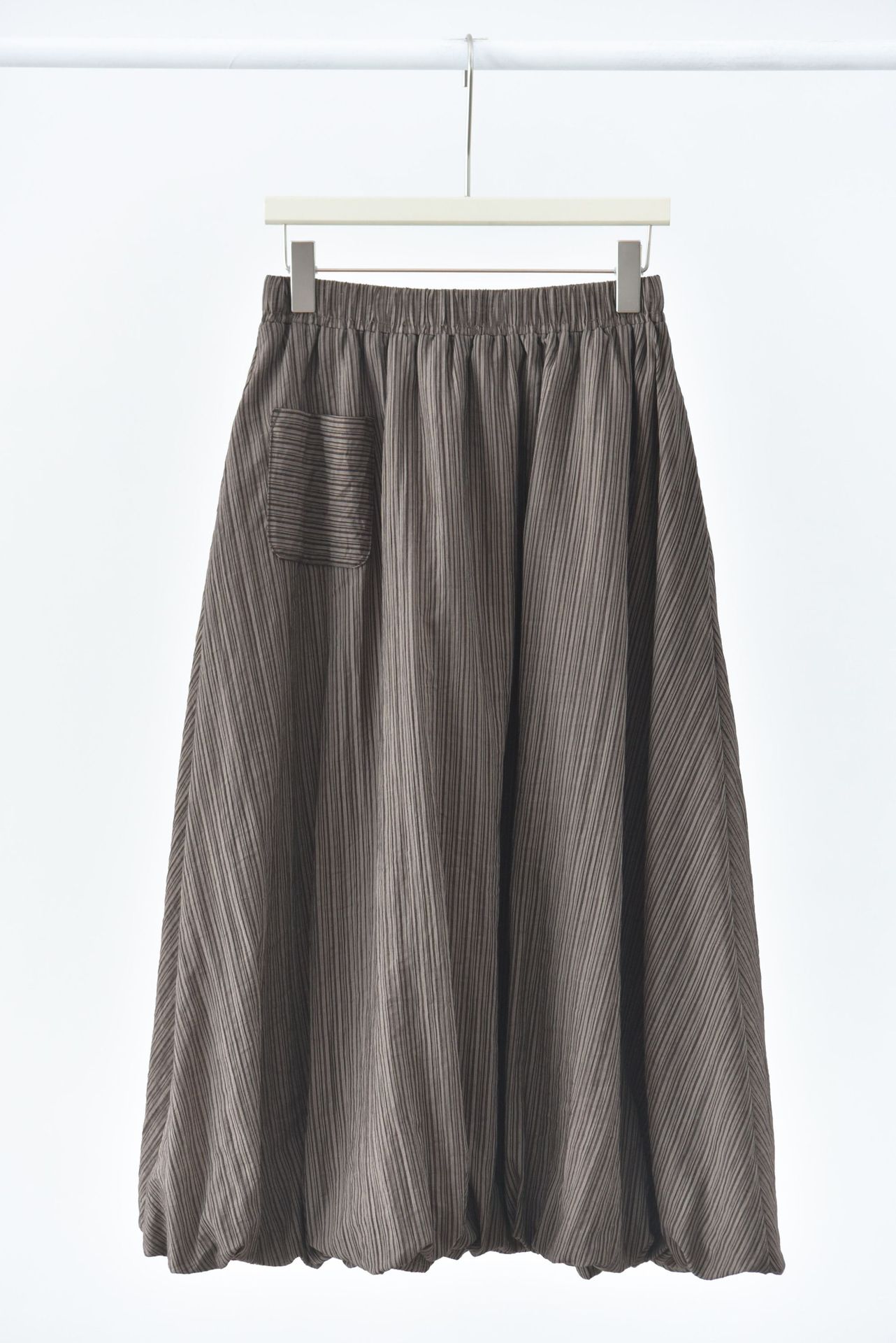 女士秋冬森系肌理感雙層設計燈籠半身裙